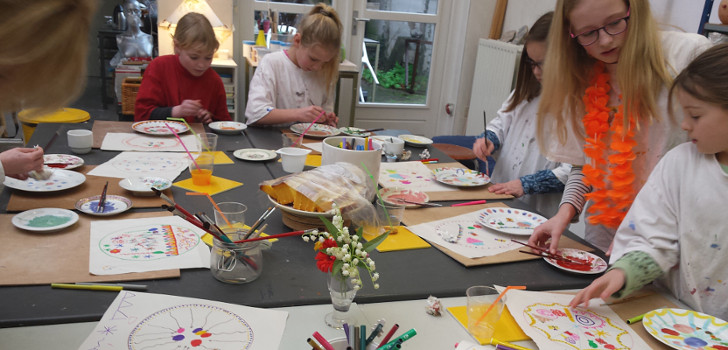 workshop servies beschilderen, De Kunstpraktijk creatieve workshops