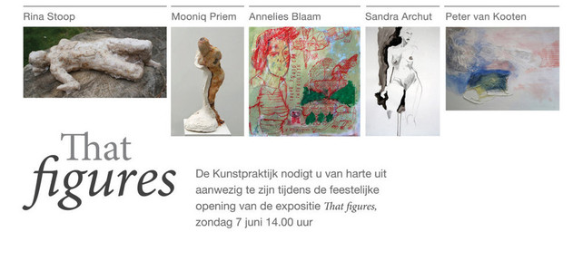 Foto van flyer expositie That figures, in galerie en bed&breakfast van De Kunstpraktijk